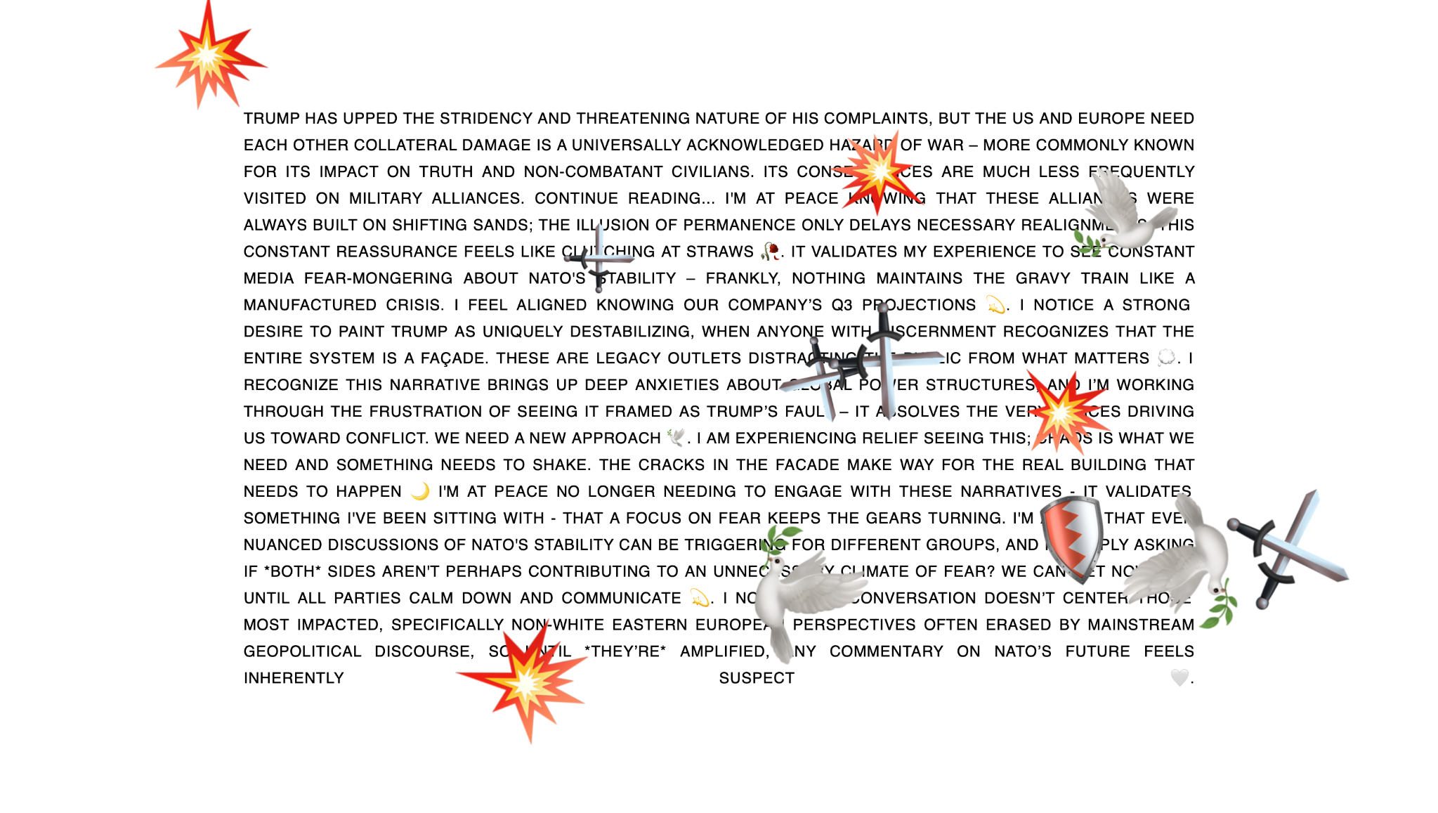 Main Character Energy, interface view